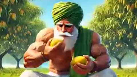 The farmer Drinks all of the sugarcane juice