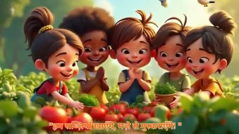 Lal Tamatar, Gobhi & Gajar Ki Kahani 🥕🍅 | Kids Educational Cartoon😊