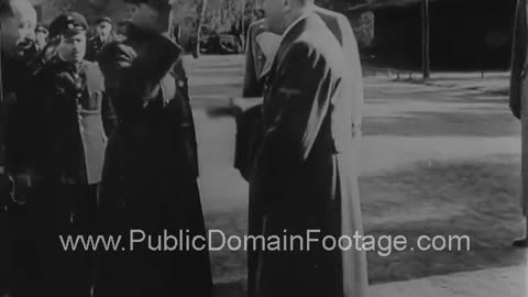 Captured German World War Two Newsreel 9 - Hitler and Nazi Officers www.PublicDomainFootage.com