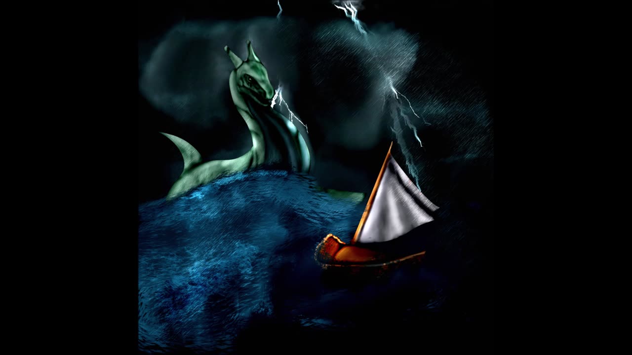 Drawing Nessie - The Loch Ness Monster- Speedpaint