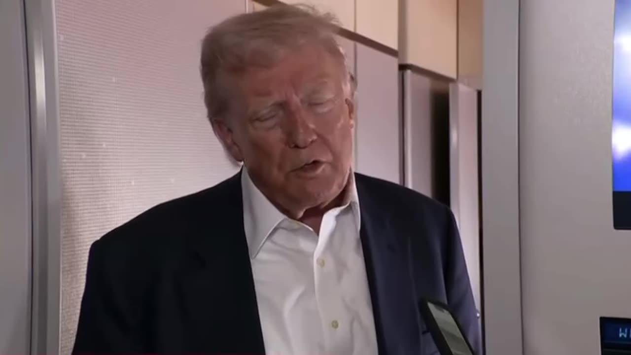 The most accessible president ever! Trump answers questions on Air Force 1