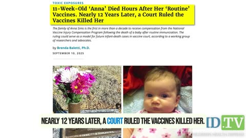 An 11-week-old baby girl got 20 vaccines. 6 hours later, she was dead.