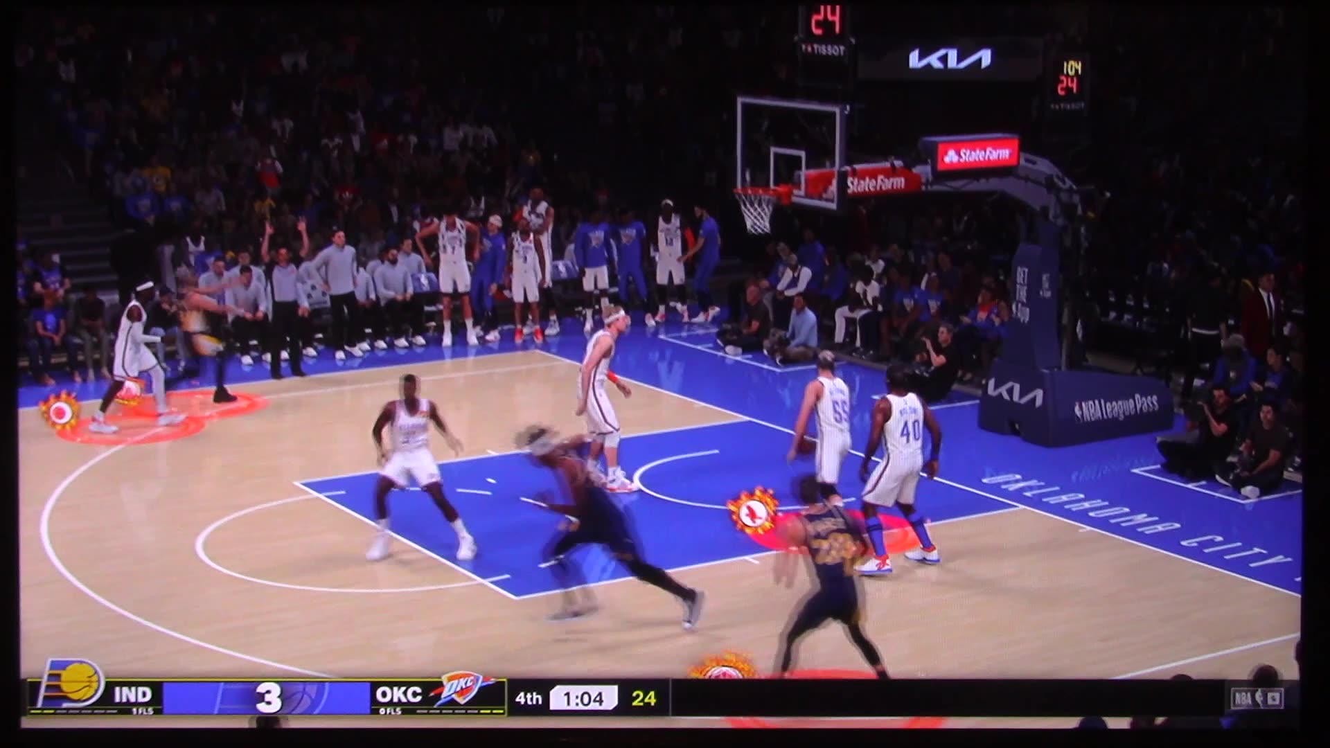 NBA2K: Oklahoma City Thunder vs Indiana Pacers (2OT-Buzzer Beater)