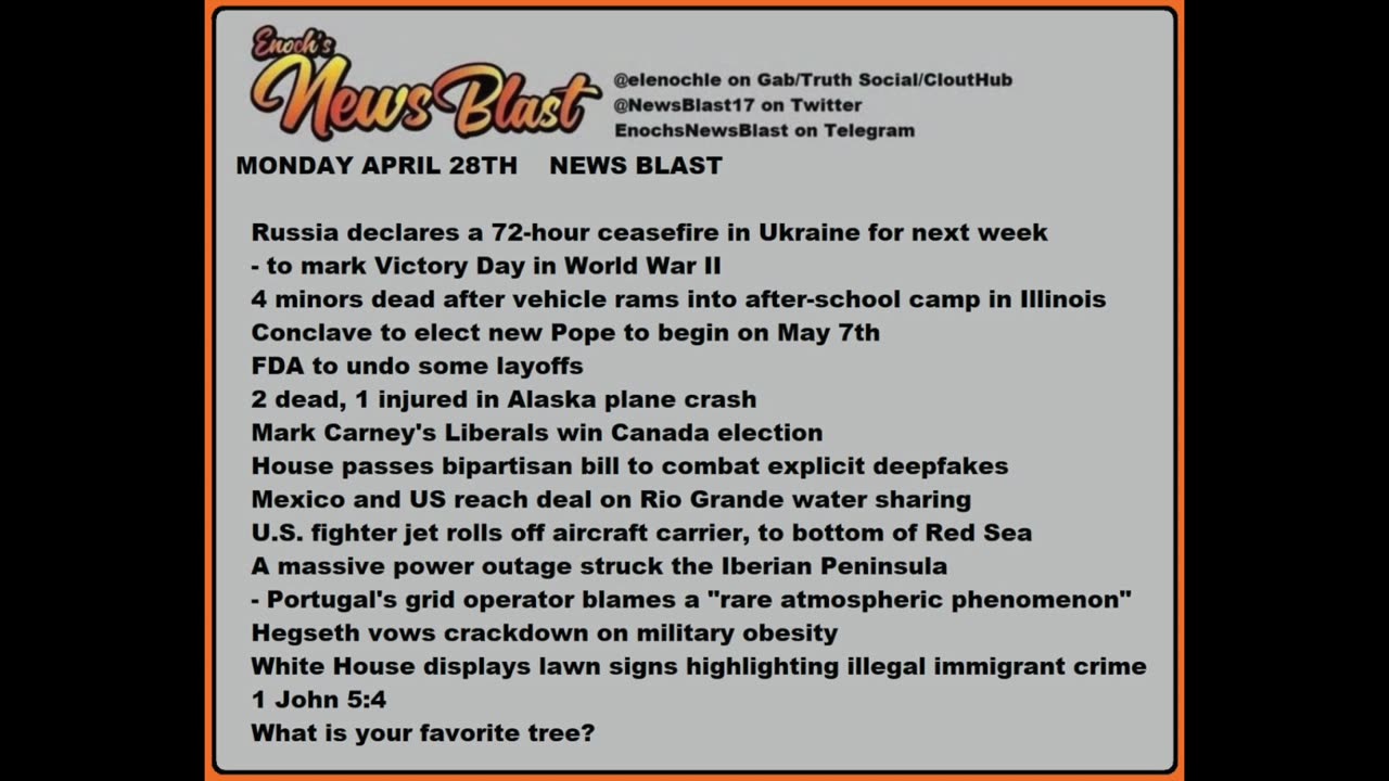 Monday, April 28, 2025 N ews Blast