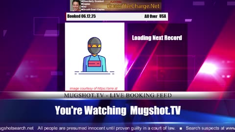 Mugshot TV - Live Arrest Booking Video Stream