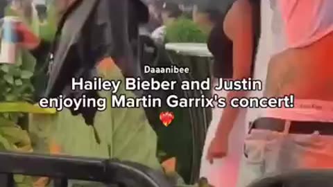 Must Watch: Hailey and Justin bieber enjoying martin garrix’s concert today new