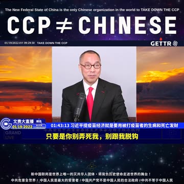 （三十二）习近平提疫苗经济就是要用被打疫苗者的生病和死亡发财【2022年01月19日文贵大直播精选】