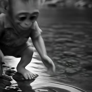 poor baby monkey Rio emotional 😭 Fish story ❤️