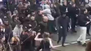 Violent far-left extremists tried disrupting March for Australia rally but were beaten back