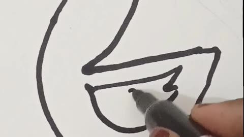 2 = हंस 🦢 | Duck Drawing | Swan Drawing | Hans Ka Chitra// easy duck #youtubeshorts #drawing #duck