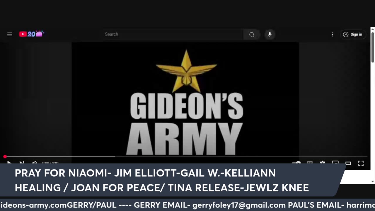 GIDEONS ARMY WED LIVE 930 AM EST !!! 4/23/25