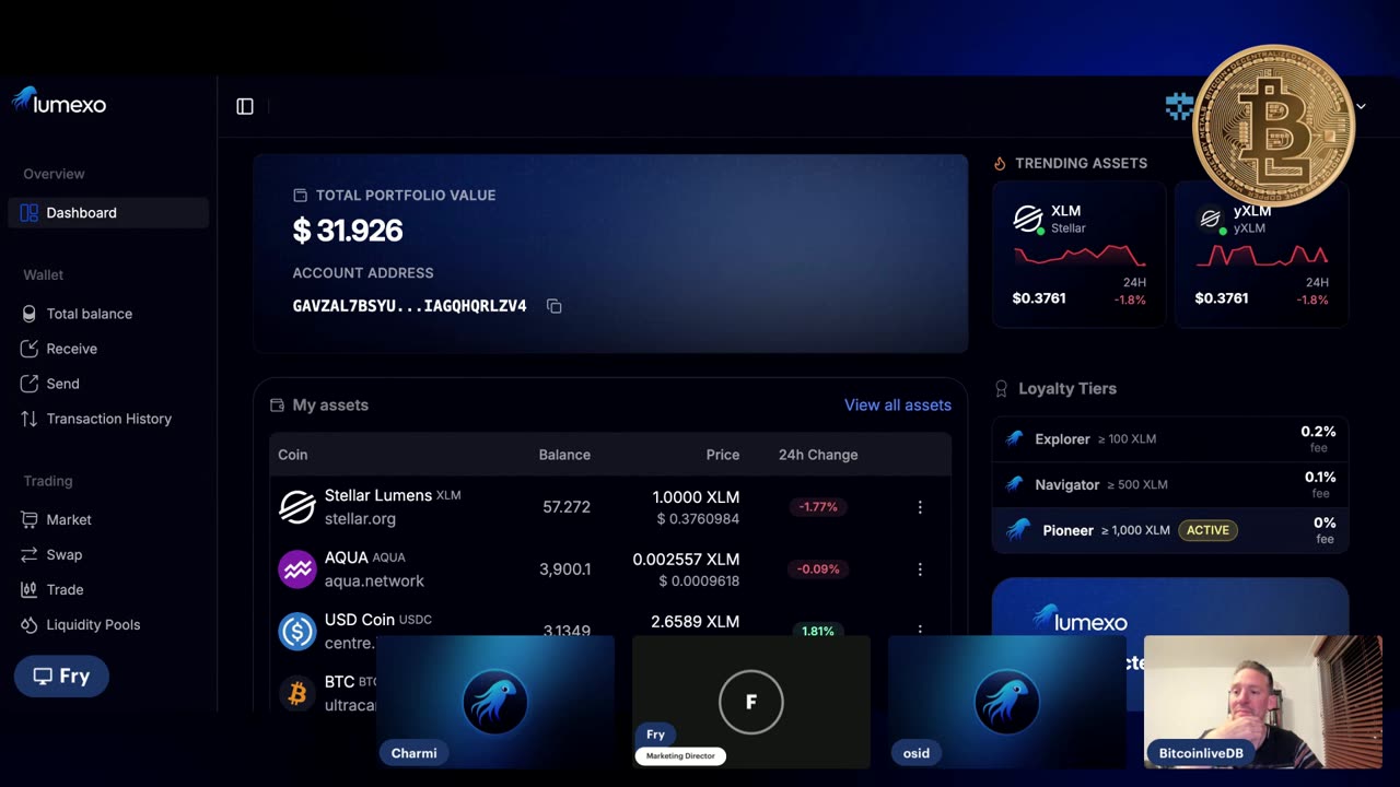 #BitcoinLive EP19 "Lumexo on Rio and bringing a non-custodial wallet & #DEX to #Stellar" w/ @DeFiFry @charmi_xlm @x_osid