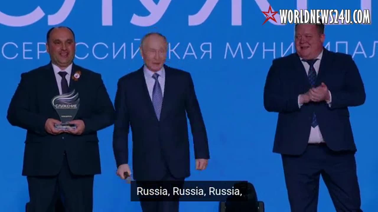 Putin took part in the award ceremony for the winners of the All-Russian Municipal Award "Service"