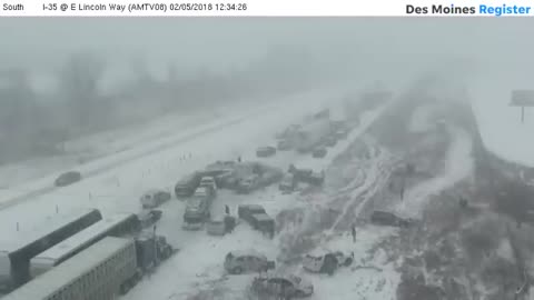 Iowa DOT releases raw video from I-35 pileup near Ames