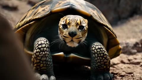 What if You Cross a TURTLE with a LEOPARD? 🐢🐆 #fyp #viralvideos