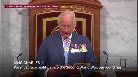 King Charles III says Canada is facing 'unprecedented' challenges