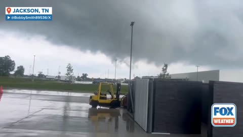 Large tornado touchdown in Jackson, damage reported