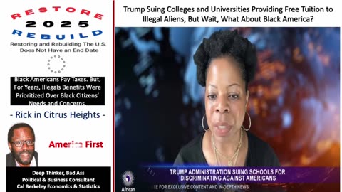 Trump Suing Universities Over Illegal Alien Free Tuition. But What About Black American?