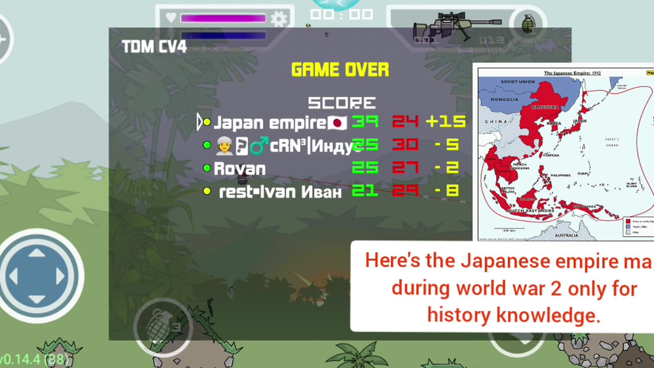 MiniMilitia Challenging match with Russia pro player , Russia Vs Japan