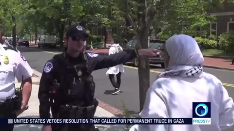 Arrests at US congress during protest by Doctors Against Genocide
