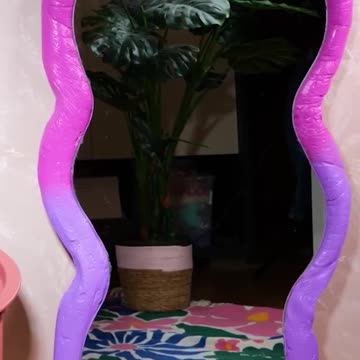 Transform your space with literally…a mirror and some cement💙