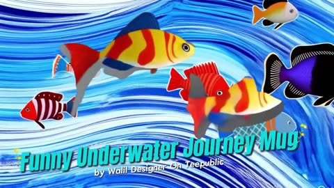 Funny Underwater Journey Mug by Walil Designer on Teepublic