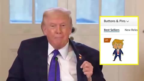 Chiếc ghim "Happy Trump" này vừa TĂNG VỌT VỀ DOANH SỐ và trở thành "SẢN PHẨM BÁN CHẠY NHẤT SỐ 1"