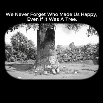 We never forget who made us happy, even if it was a tree.🌳