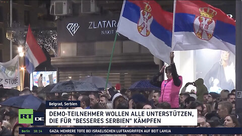 Proteste in Belgrad: Studenten aus ganz Serbien auf den Straßen