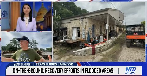 NTD NEWS COVERAGE🎬🎤👩‍🦰ON SEARCH RESCUE RELIEF IN TEXAS🌊🏚️🌳💫