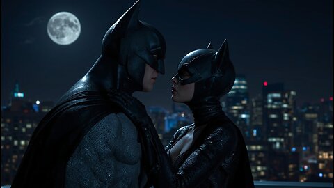 Batman and Catwoman's Sweetest Rooftop Moment! ❤️ #batman #catwoman #love #marvel #dc #avengers