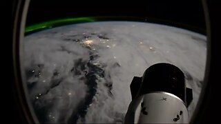 Dragon orbiting across Europe into Asia. REAL VIDEO
