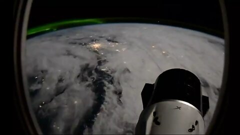 Dragon orbiting across Europe into Asia. REAL VIDEO