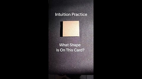 Practice Your Intuition