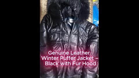 Men’s Genuine Leather Puffer Jacket – Winter Luxury Redefined