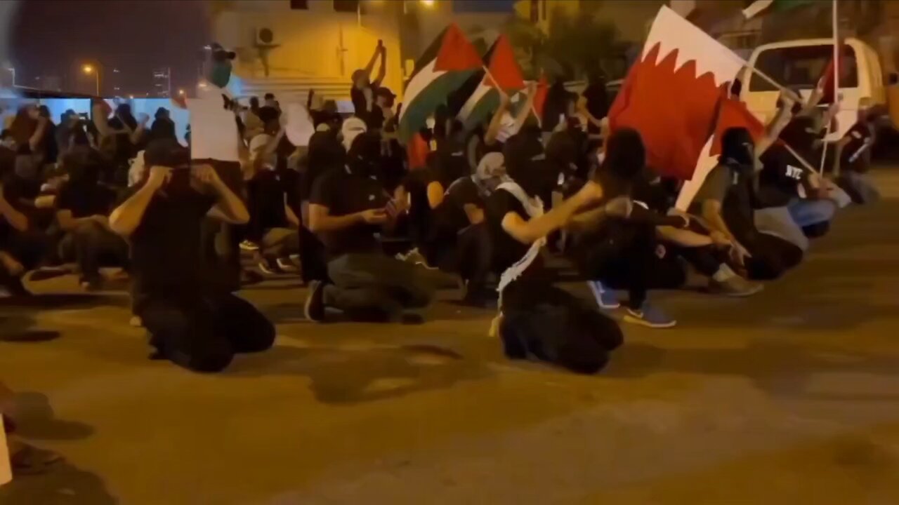 🇧🇭🇮🇱⚡- Protests in Manama, Bahrain, after the Bahraini Foreign Ministry reinstated