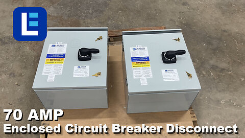 70 Amp Enclosed Circuit Breaker Disconnect, 240D/120V AC, 3-Pole - Larson Electronics