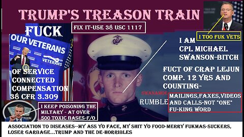 DONALD TRUMP'S TREASON TRAIN-WITH DOUG COLLINS and PETE HEGSETH-fuck vets of compensation