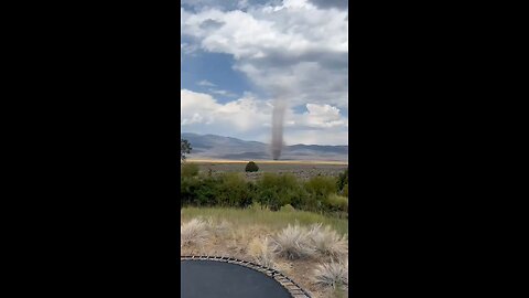 Super cool and fully-formed dust devil spotted this afternoon by Koosharem