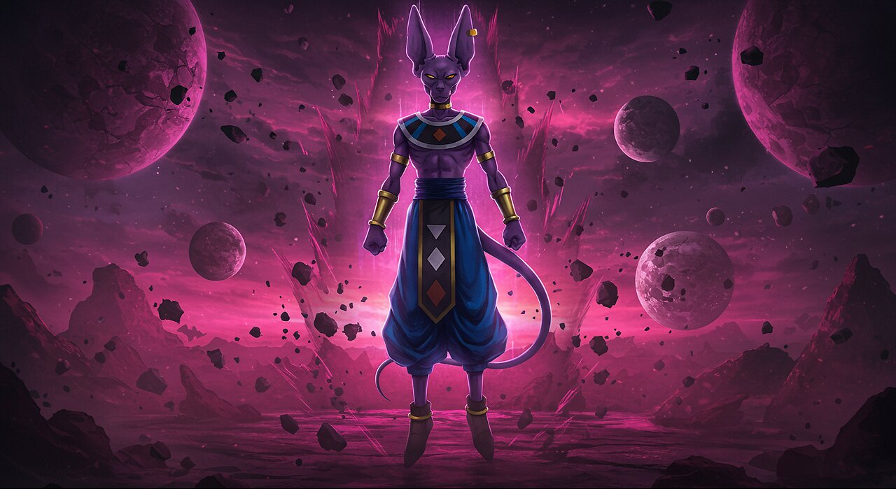 Beerus, God of Destruction: Divine Power Unleashed | Hyperrealistic Anime Short