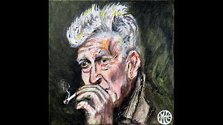 'David Lynch Portrait' Original Art Painting Timelapse 4-14-25