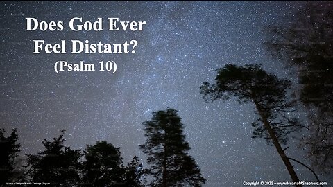 Does God Ever Seem Distant? (Psalm 10), a daily Bible study from www.HeartofAShepherd.com.