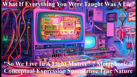 So We Live In A Light Matrix? Metaphorical Conceptual Expression Speculative True Nature Reality