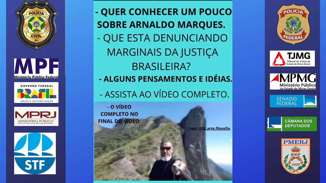 ARNALDO MARQUES, DENUNCIANDO A JUSTIÇA BRASILEIRA, VÍDEO IMPORTANTE.