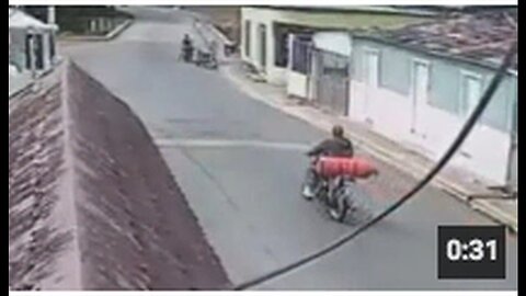 "Sudden Collapse of Motorbike Rider in Dominican Republic"