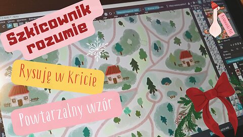 My forest pattern 🌲🍁, kawaii ✏️art Krita 🍄