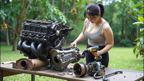 The Girl Restored Mitsu GALANT 1995 - The Engine Was Restored After Years of "Mud Bathing", Part 3
