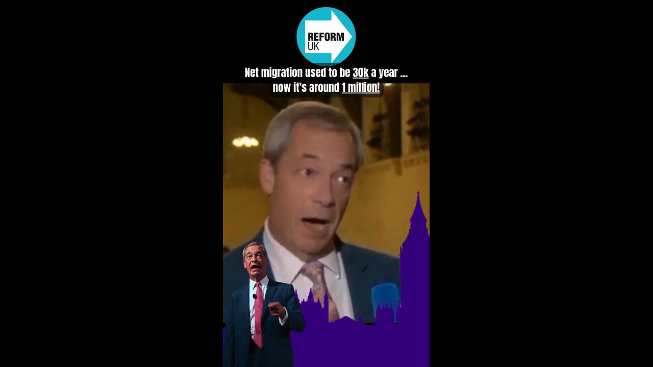 NET 🚣🏽 migration 🛫 increasing by 33x times the amount, is "mad", says Nigel Farage (ReformUK)❗