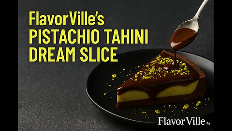 FlavorVille™ Pistachio Tahini Chocolate Tart | Next-Level Dessert Obsession