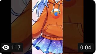 Anime Girl Saying I Like My FireFox Mozilla Hoodie is So Cute